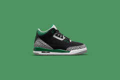 3 Retro (GS) "Pine Green" - Black/Pine Green/Silver