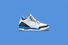 3 Retro (GS) 'Racer Blue' - White/Cement Grey