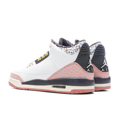 3 Retro (GS) 'Vintage Floral' - White/Anthracite/Red Stardust
