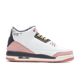 3 Retro (GS) 'Vintage Floral' - White/Anthracite/Red Stardust
