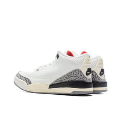 3 Retro (PS) White Cement Reimagined - Summit White/Fire Red