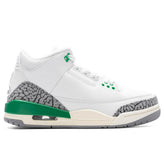 Women's 3 Retro - White/Varsity Red/Lucky Green