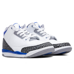 3 Retro (PS) 'Racer Blue' - White/Cement Grey