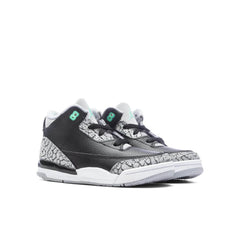 3 Retro 'Green Glow' (TD) - Black/Green Glow/Wolf Grey