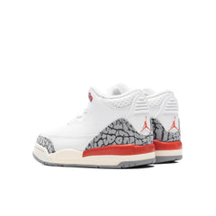 3 Retro (TD) 'Georgia Peach' - White/Cosmic Clay/Sail