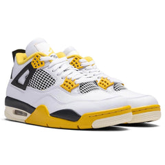 Women's 4 Retro - White/Coconut Milk/Vivid Sulfur