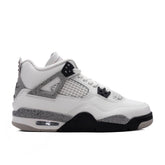 4 Retro OG 'White Cement' (GS) - Summit White/Fire Red/Cement Grey/Black