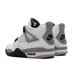 4 Retro OG 'White Cement' (GS) - Summit White/Fire Red/Cement Grey/Black