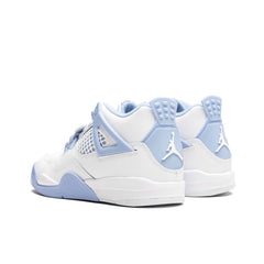 4 Retro 'Aluminum' (PS) - White/Aluminum/Blue Tint/Oil Green