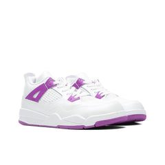 4 Retro (PS) - White/Hyper Violet