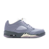 Women's 5 Retro Low - Indigo Haze/Fire Red/Metallic Silver