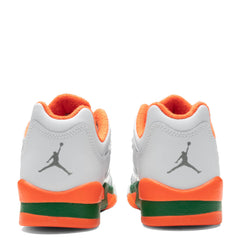5 Retro Low (GS) - Football Grey/Brilliant Orange/Pine Green