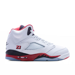 5 Retro OG Fire Red 'Black Tongue' (GS) - White/Fire Red/Black