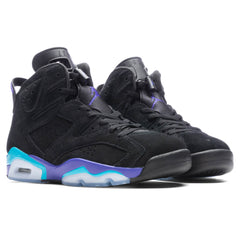 6 Retro 'Aqua' - Black/Bright Concord/Aquatone