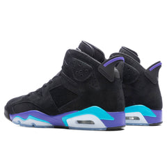 6 Retro 'Aqua' - Black/Bright Concord/Aquatone