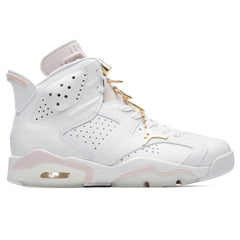 Women's 6 Retro 'Gold Hoops' - White/Metallic Gold