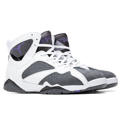 7 Retro "Flint" - White/Varsity Purple