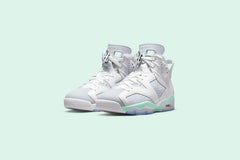 Women's 6 Retro - White/Purple Platinum/Mint Foam