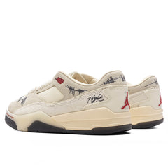 x Téla Women's Flight Court SP 'Crèpe' - Coconut Milk/Varsity Red/Muslin