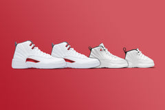 12 Retro (PS) "Twist" - White/University Red
