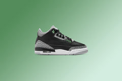 3 Retro 'Green Glow' (GS) - Black/Green Glow/Wolf Grey