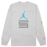 Brooklyn AJ11 Graphic L/S Tee - Grey Heather