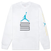 Brooklyn AJ11 Graphic L/S Tee - White
