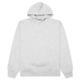 Brooklyn Fleece Pullover Hoodie - Grey Heather/White