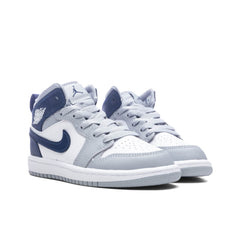 1 Mid (PS) - White/Midnight Navy/Wolf Grey