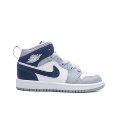 1 Mid (PS) - White/Midnight Navy/Wolf Grey