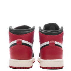 1 Retro High OG (PS) 'Black Toe Reimagined' - White/Black/Varsity Red/Sail