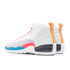 12 Retro (GS) - White/Vapor Green/Photon Dust