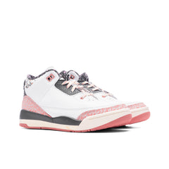 3 Retro (PS) 'Vintage Floral' - White/Anthracite/Red Stardust