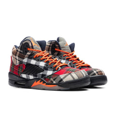 5 Retro (GS) 'Plaid' - Black/Total Orange/Dark Obsidian