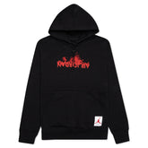 AJ4 FLC Pullover Hoodie - Black/University Red