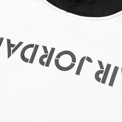 AJ4 Graphic Fleece Pullover Hoodie - White/Black
