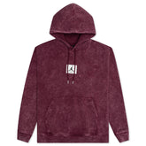 Essential Washed Fleece Hoodie - Cherrywood Red