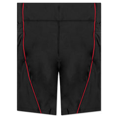 Essential Women's Mid-Rise Bike Shorts - Black/Black/University Red