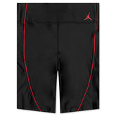 Essential Women's Mid-Rise Bike Shorts - Black/Black/University Red