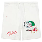 Flight Artist Series by Jacob Rochester Fleece Shorts - Sail/Black/University Red