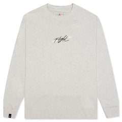 Flight '85 L/S T-Shirt - Oatmeal Heather/White