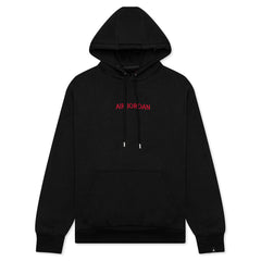 Heavyweight Loopback Fleece Hoodie - Black/Gym Red
