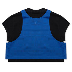x Aleali May Women's Layered Top - Black/Game Royal
