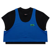 x Aleali May Women's Layered Top - Black/Game Royal
