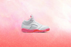 5 Retro (PS) - White/Pinksicle/Safety Orange