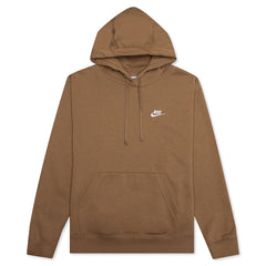 Sportswear Club Fleece Pullover Hoodie - Dark Driftwood/White