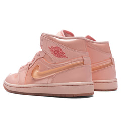 Women's 1 Mid 'Patent Valentines Day' - Washed Coral/Pink Salt