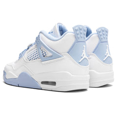 Women's 4 Retro 'Aluminum' - White/Aluminum/Blue Tint/Oil Green