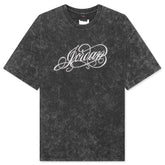 Women's Short-Sleeve Oversized Graphic T-Shirt with Swarovski® Crystals - Off Noir