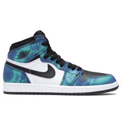 1 High OG (PS) "Tie-Dye" - White/Black/Aurora Green